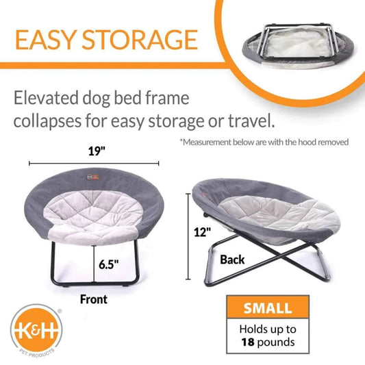 K&H Pet Products Hooded Elevated Cozy Pet Cot - Small