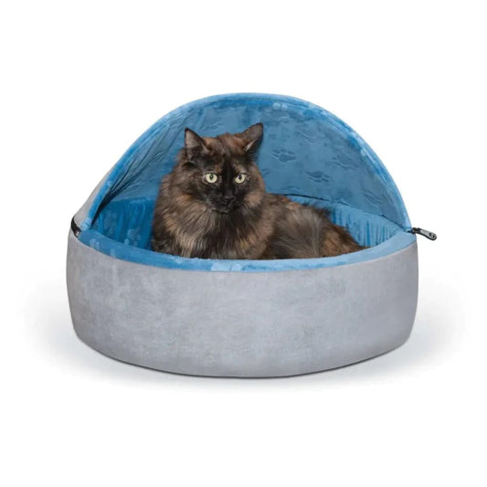 K&H Pet Products Self-Warming Hooded Kitty Bed - Cat Bed