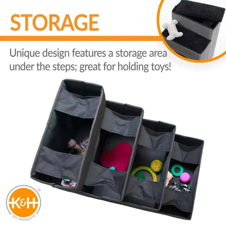 K&H Pet Products Pet Stair Steps with Storage - Pet Stairs