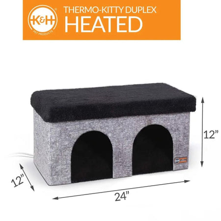K&H Pet Products Thermo-Kitty Duplex - Cat House