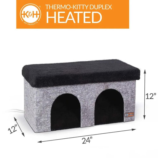 K&H Pet Products Thermo-Kitty Duplex - Cat House