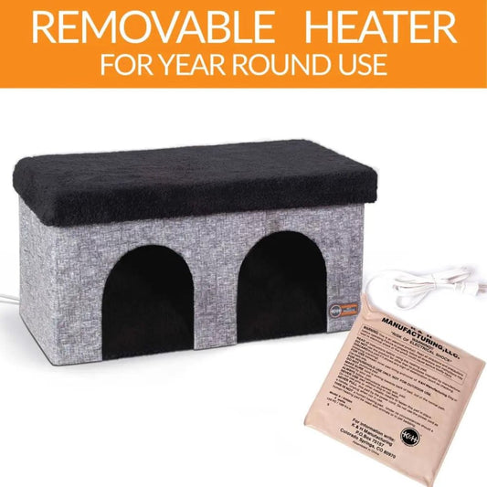 K&H Pet Products Thermo-Kitty Duplex - Cat House