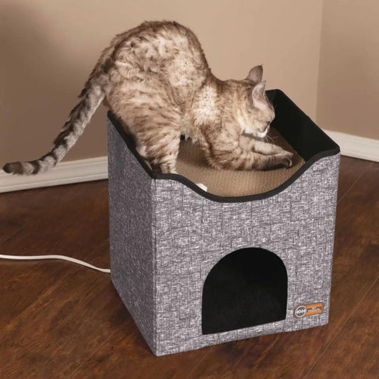 K&H Pet Products Thermo-Kitty Playhouse Gray 14’’ x 12’’ x