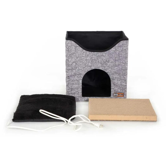 K&H Pet Products Thermo-Kitty Playhouse Gray 14’’ x 12’’ x