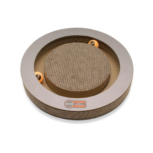 Kitty Tippy Round Cardboard Toy - Interactive Cat Toys