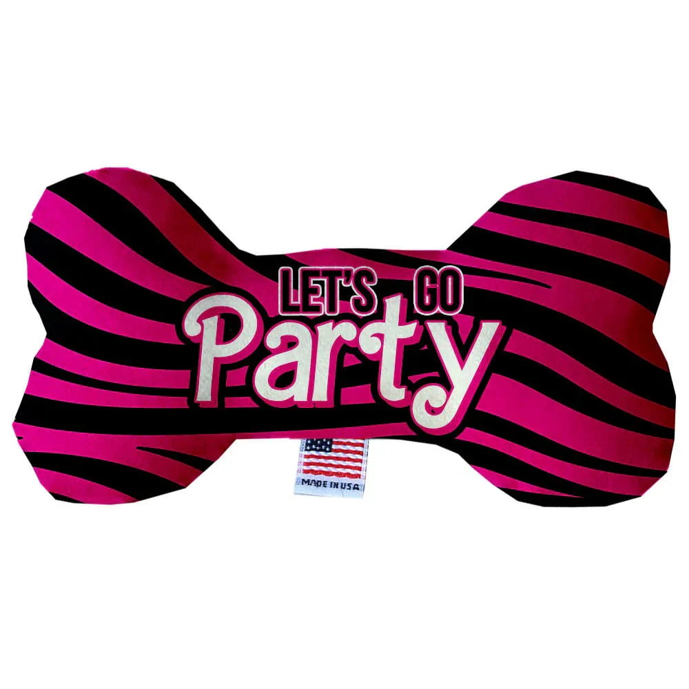 Let’s Go Party - Plush Double-Sided Dog Toy - Made in USA