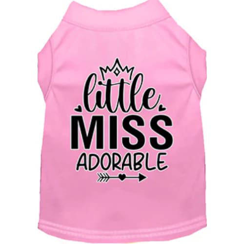Little Miss Adorable Screen Print Pet Shirt - Screen Print