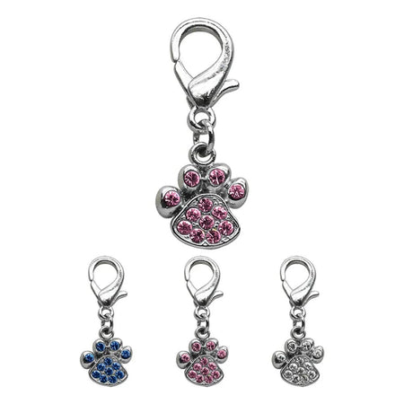 Lobster Claw Rhinestone Paw Pet Collar Charm - Pet Collar