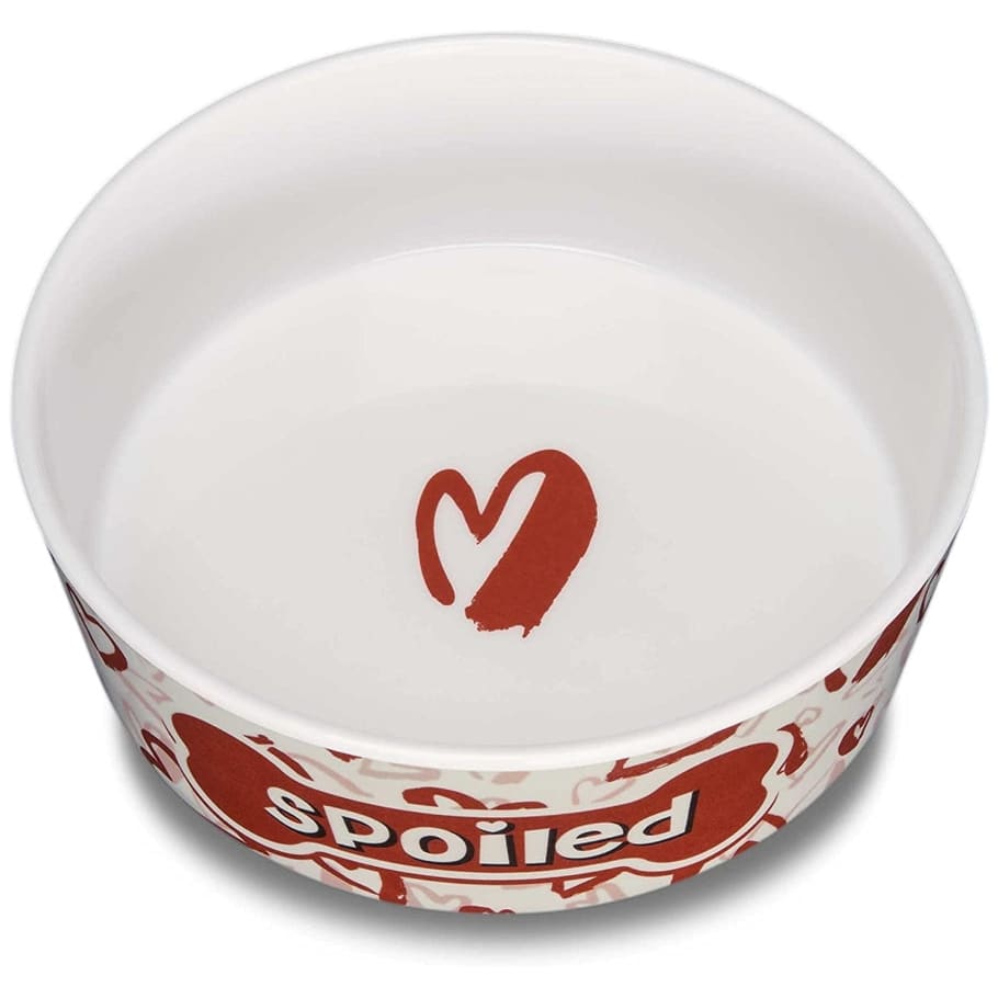 Loving Pets Dolce Moderno Bowl Spoiled Red Heart Design