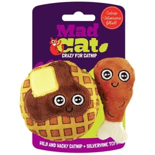 Mad Cat Chicken and Waffles Cat Toy Set - Mad Cat