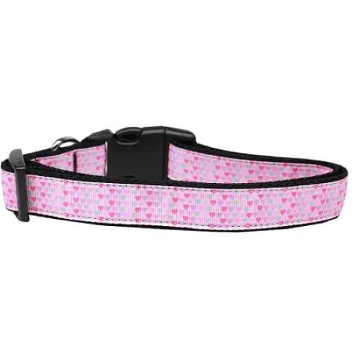 Many Mini Hearts Nylon Dog Collar - Dog Collars - Nylon