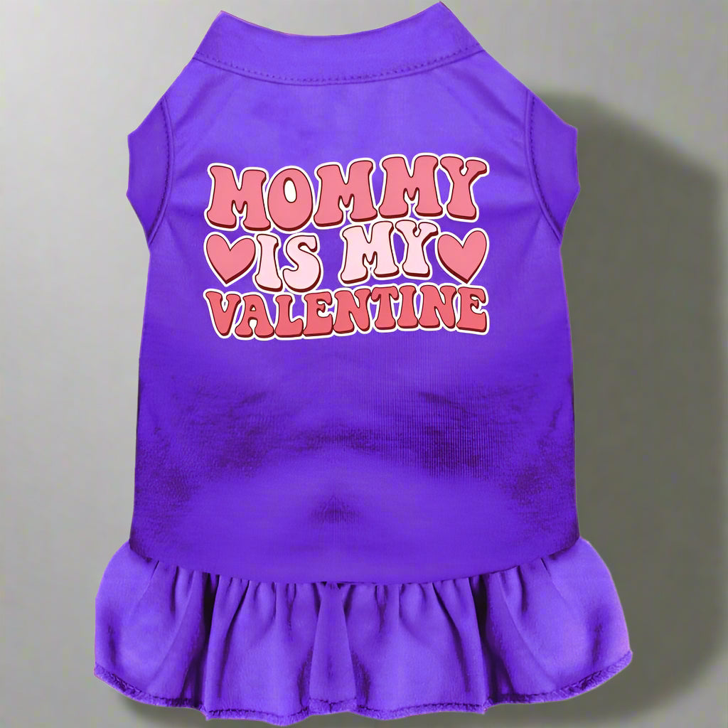 Mommy is My Valentine Screen Print Pet Dress - Screen Print