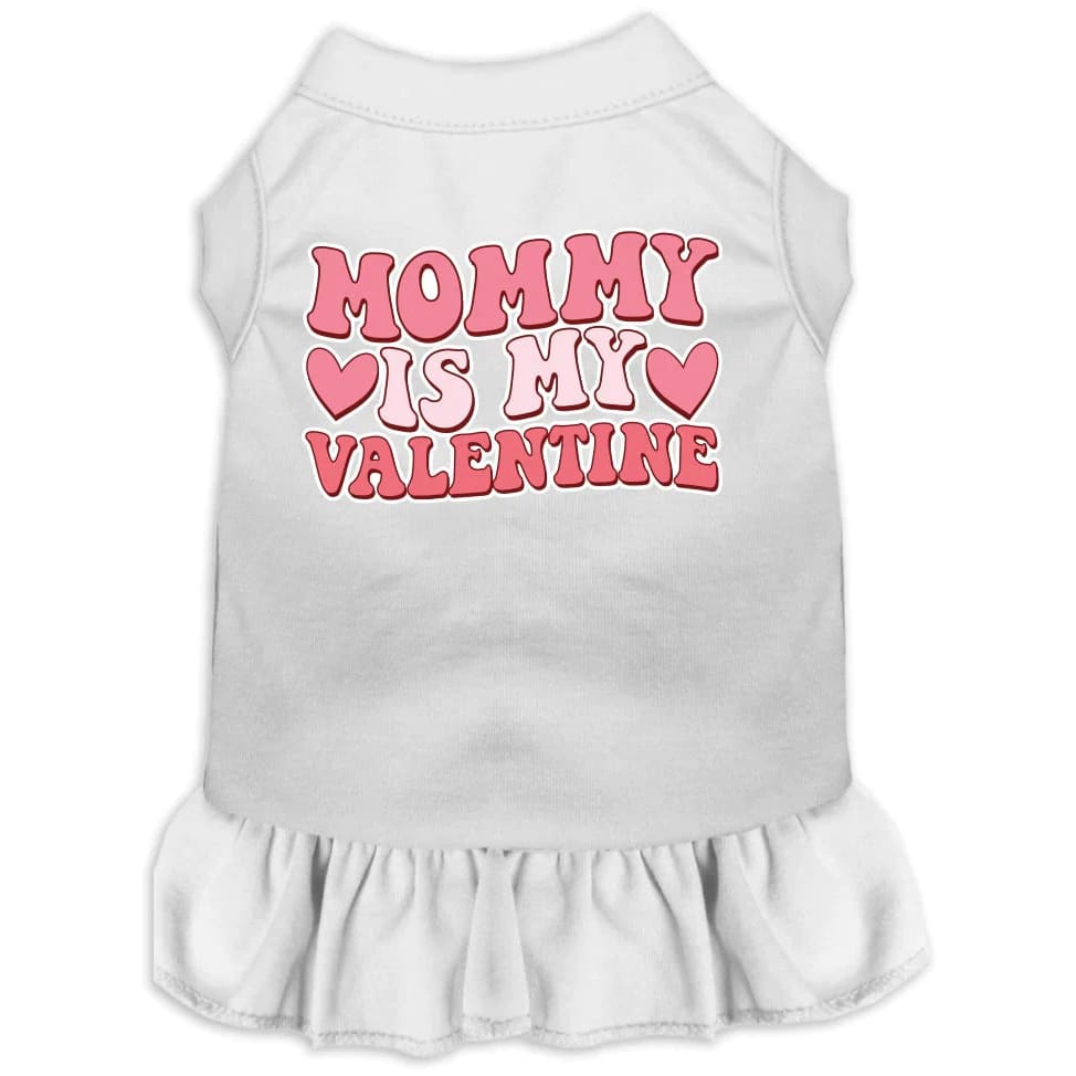 Mommy is My Valentine Screen Print Pet Dress - Screen Print