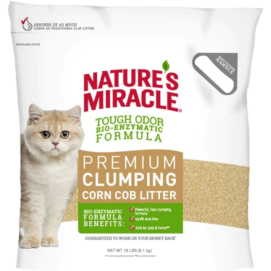 Natures Miracle Premium Clumping Corn Cob Litter for Cats