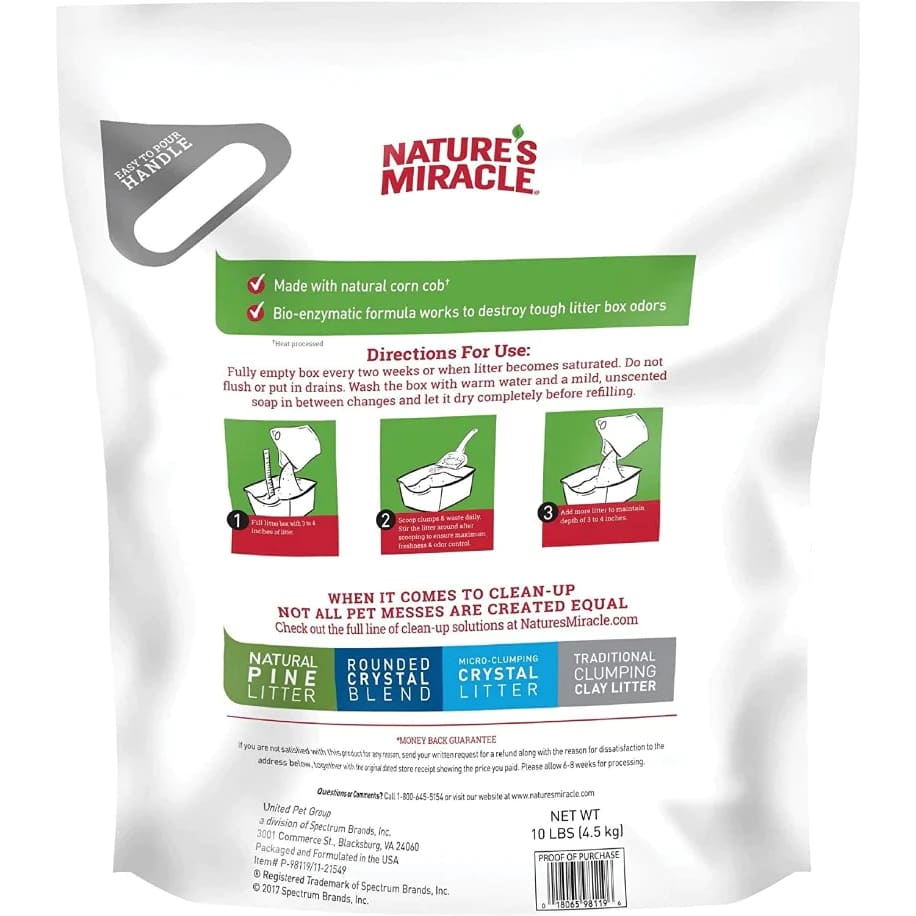 Natures Miracle Premium Clumping Corn Cob Litter for Cats