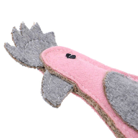 Outback Tails Gertie Galah Felt Chew Toy - Dog Chew Toy