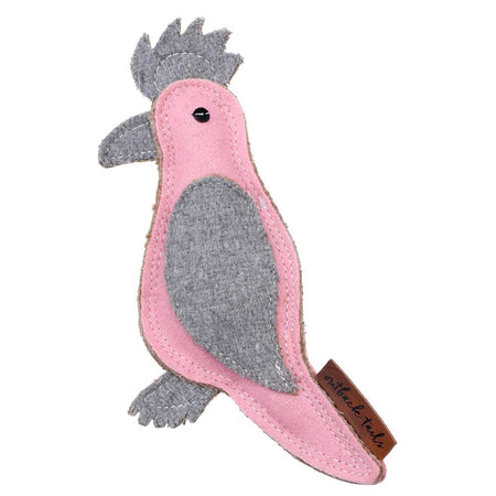 Outback Tails Gertie Galah Felt Chew Toy - Dog Chew Toy