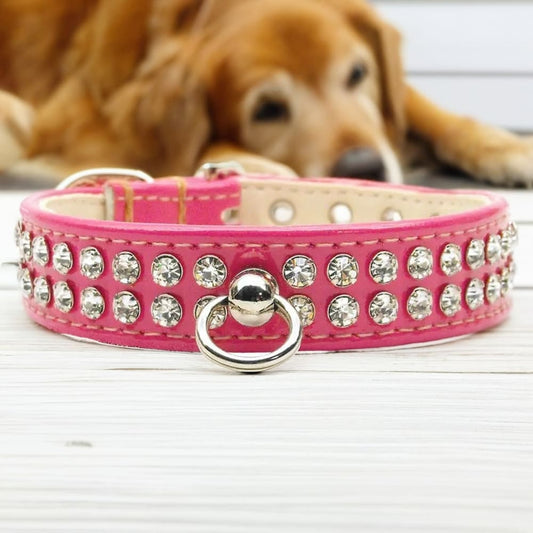 Patent Jewel #72 Dog Collar - Dog Collars - Patent Leather