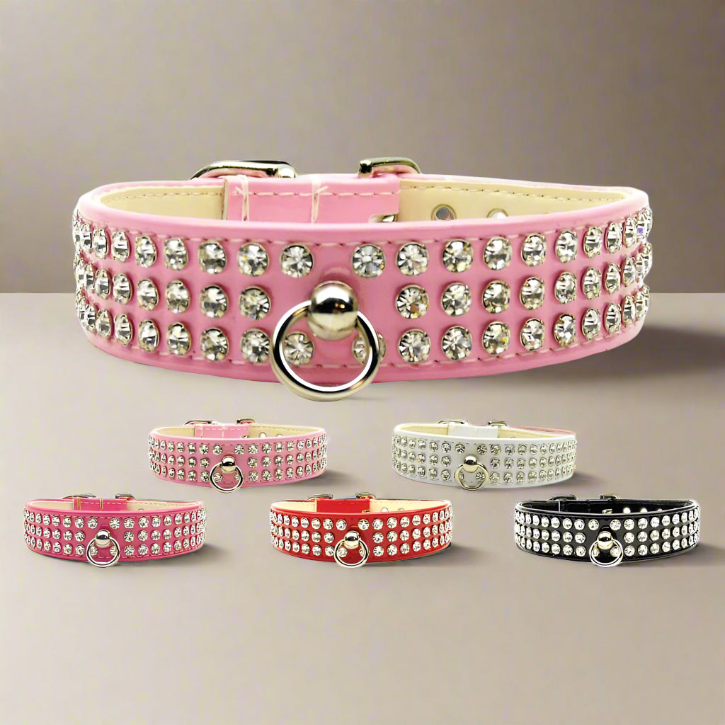 Patent Jewel #73 Dog Collar - Dog Collars - Patent Leather