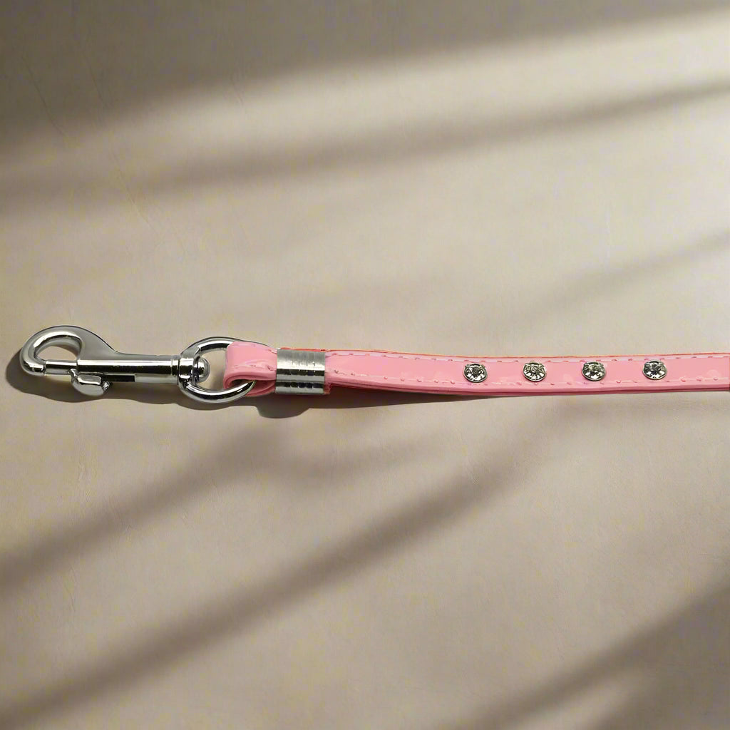 Patent Jewel Leashes - Dog Collars - Patent Leather