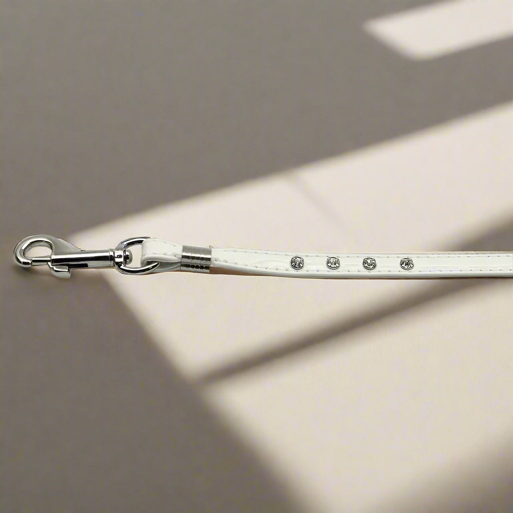 Patent Jewel Leashes - Dog Collars - Patent Leather