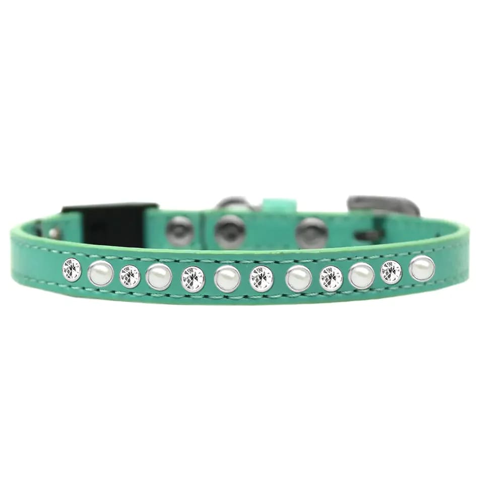 Pearl And Clear Jewel Breakaway Cat Safety Collar - Cat