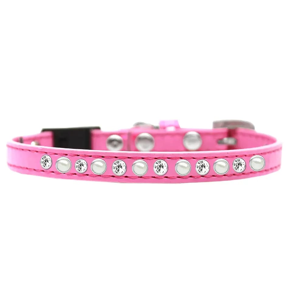 Pearl And Clear Jewel Breakaway Cat Safety Collar - Cat