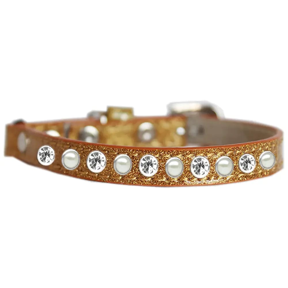 Pearl And Clear Jewel Ice Cream Cat Safety Collar - Cat