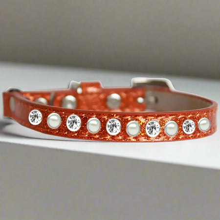 Pearl And Clear Jewel Ice Cream Cat Safety Collar - Cat