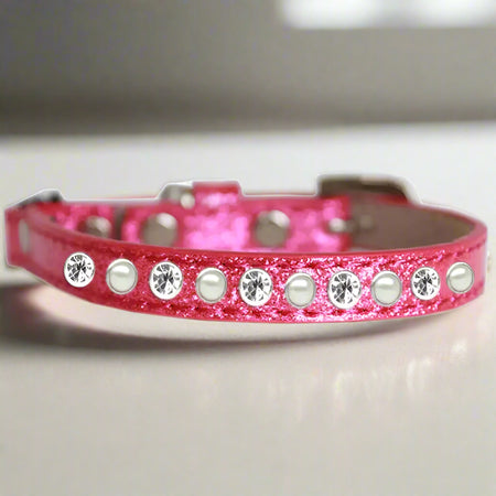 Pearl And Clear Jewel Ice Cream Cat Safety Collar - Cat