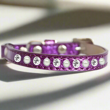 Pearl And Clear Jewel Ice Cream Cat Safety Collar - Cat