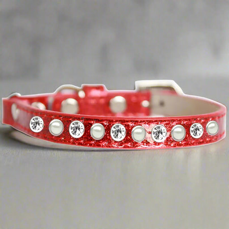 Pearl And Clear Jewel Ice Cream Cat Safety Collar - Cat
