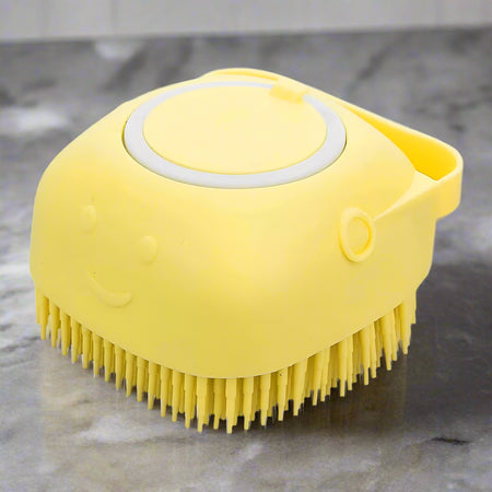 Massaging Pet Bath Brush with Shampoo Reservoir - Pet Bath