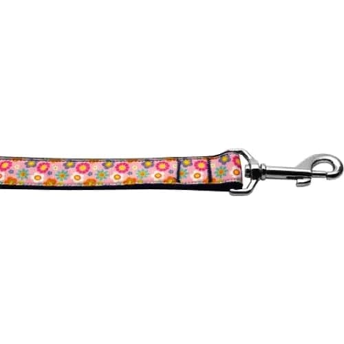 Pink Spring Flowers Nylon Dog Collar & Leash - Dog Collars
