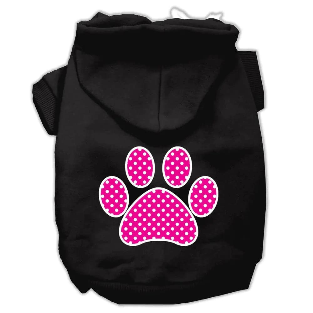 Pink Swiss Dot Paw Pet Hoodies - Pet Hoodies