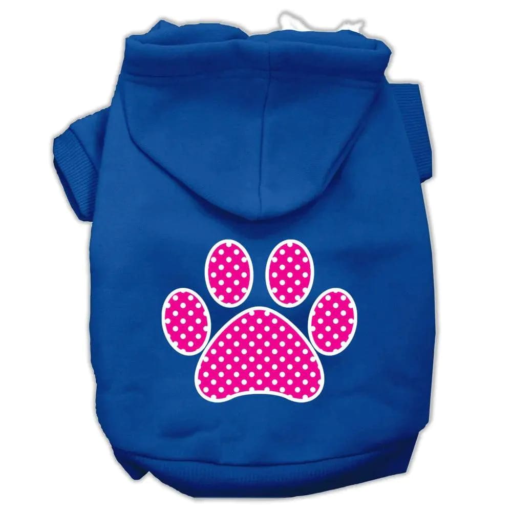 Pink Swiss Dot Paw Pet Hoodies - Pet Hoodies