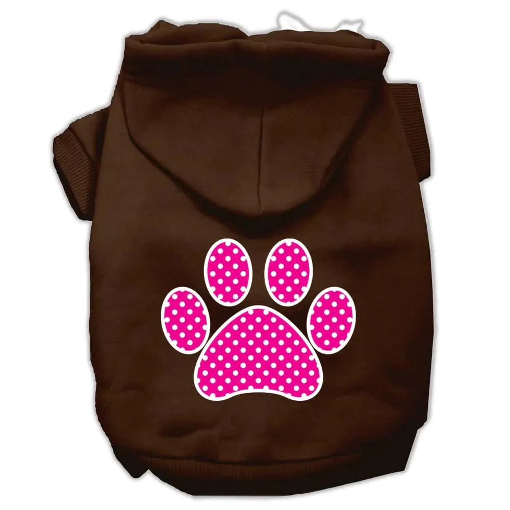 Pink Swiss Dot Paw Pet Hoodies - Pet Hoodies