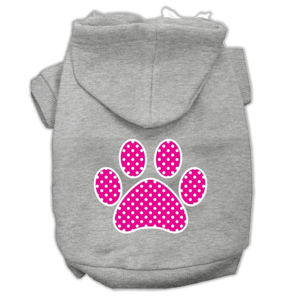 Pink Swiss Dot Paw Pet Hoodies - Pet Hoodies