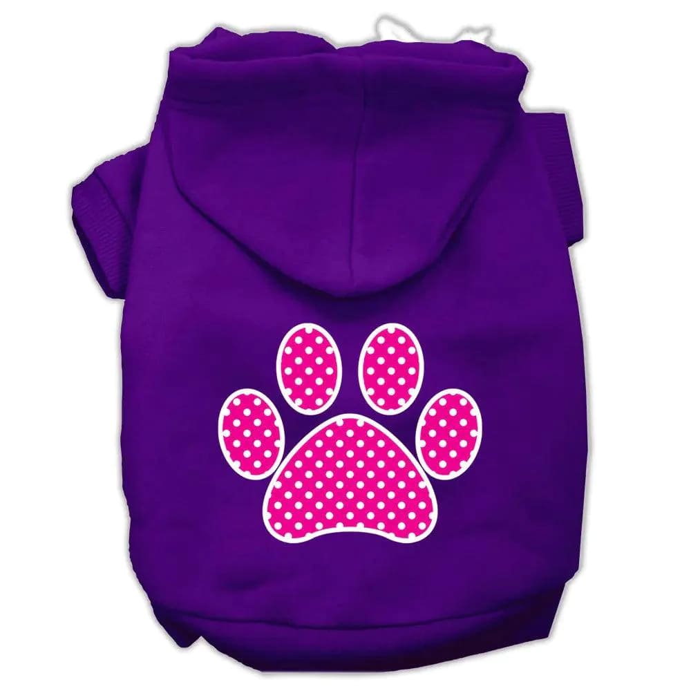 Pink Swiss Dot Paw Pet Hoodies - Pet Hoodies