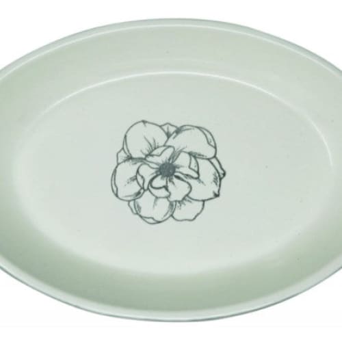 Pioneer Pet Ceramic Oval Magnolia Food or Water Bowl