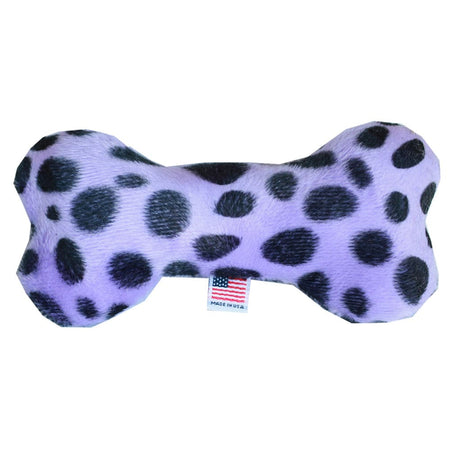 Plush Animal Print Bone Dog Toy - 6’’ - Plush Dog Toy