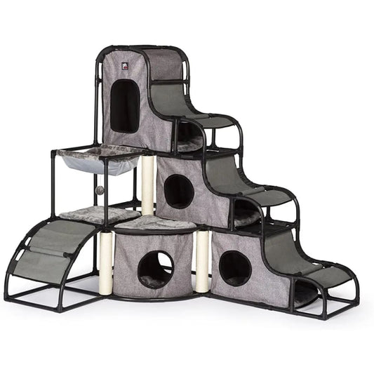 Prevue Pet Products Catville Tower - Gray Print - Cat Tower