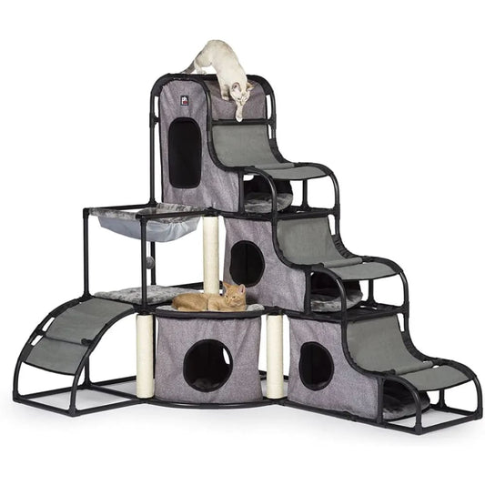 Prevue Pet Products Catville Tower - Gray Print - Cat Tower