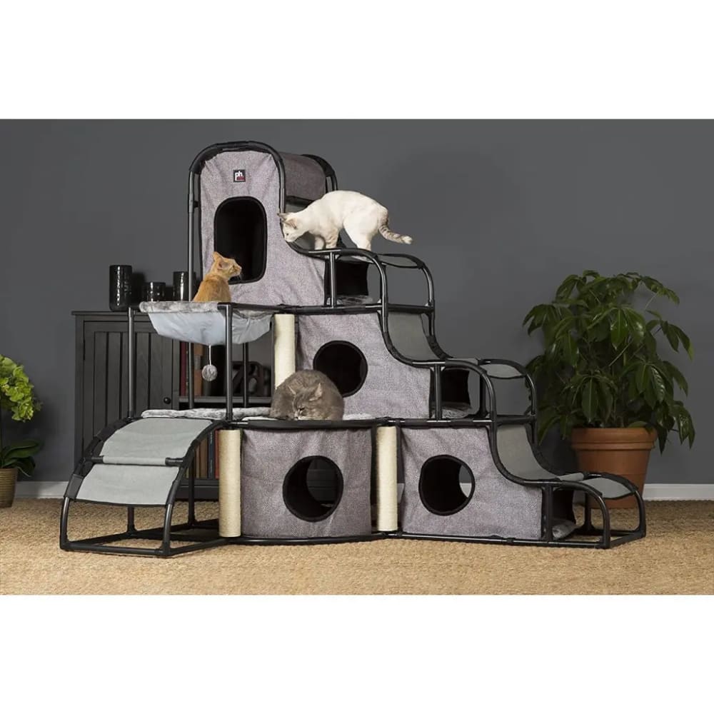 Prevue Pet Products Catville Tower - Gray Print - Cat Tower