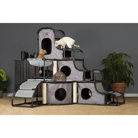 Prevue Pet Products Catville Tower - Gray Print - Cat Tower