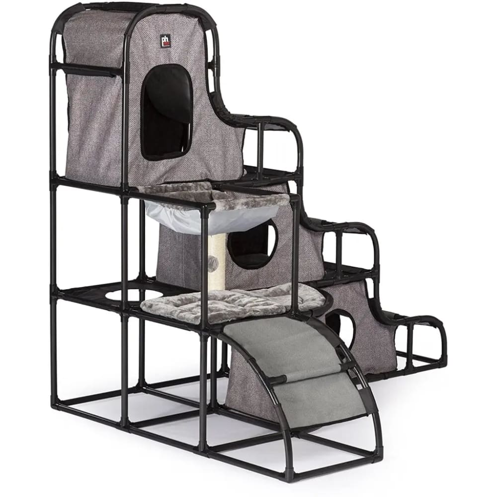 Prevue Pet Products Catville Tower - Gray Print - Cat Tower