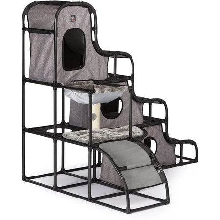 Prevue Pet Products Catville Tower - Gray Print - Cat Tower