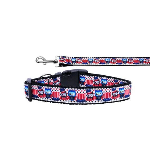 Proud Owls Nylon Dog Collar & Leash - Dog Collars - Nylon