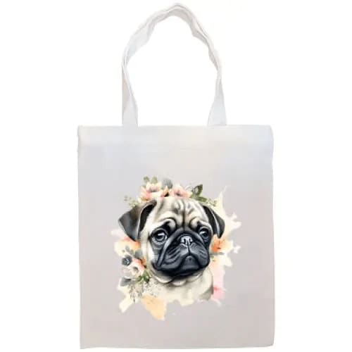 Pug Canvas Tote Bag - Tote Bag