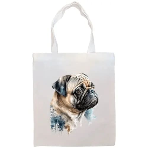 Pug Canvas Tote Bag - Tote Bag